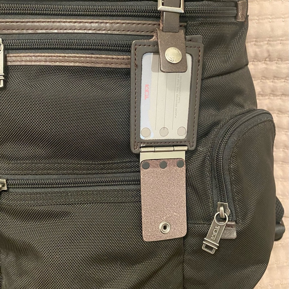 TUMI Charcoal Men's Backpack with Leather detail - Picture 11 of 16